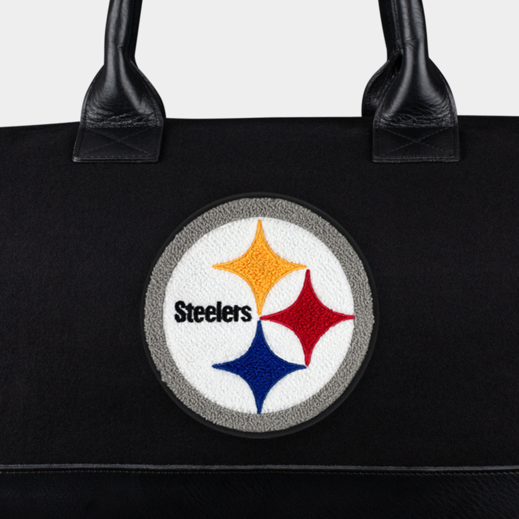 Pittsburgh Steelers MOJO Black Leather Luggage Tag & Passport
