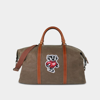 Wisconsin Bagers "Bucky Badger" Pro Waxed Canvas Weekender