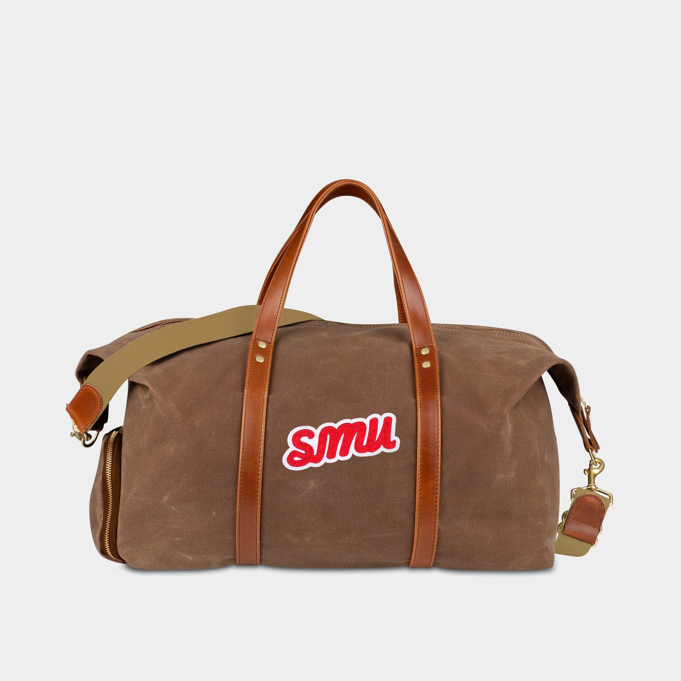 SMU Mustangs Vault "SMU" Waxed Canvas Field Bag