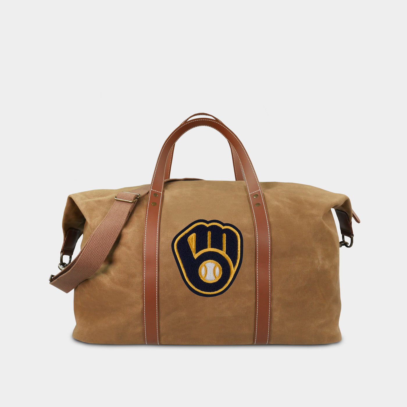 Milwaukee Brewers "Ball-in-Glove" Waxed Canvas Field Bag