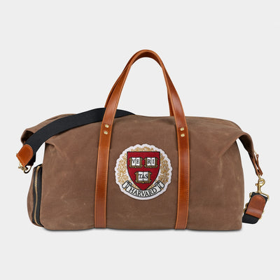 Harvard Crimson "Veritas" Waxed Canvas Field Bag