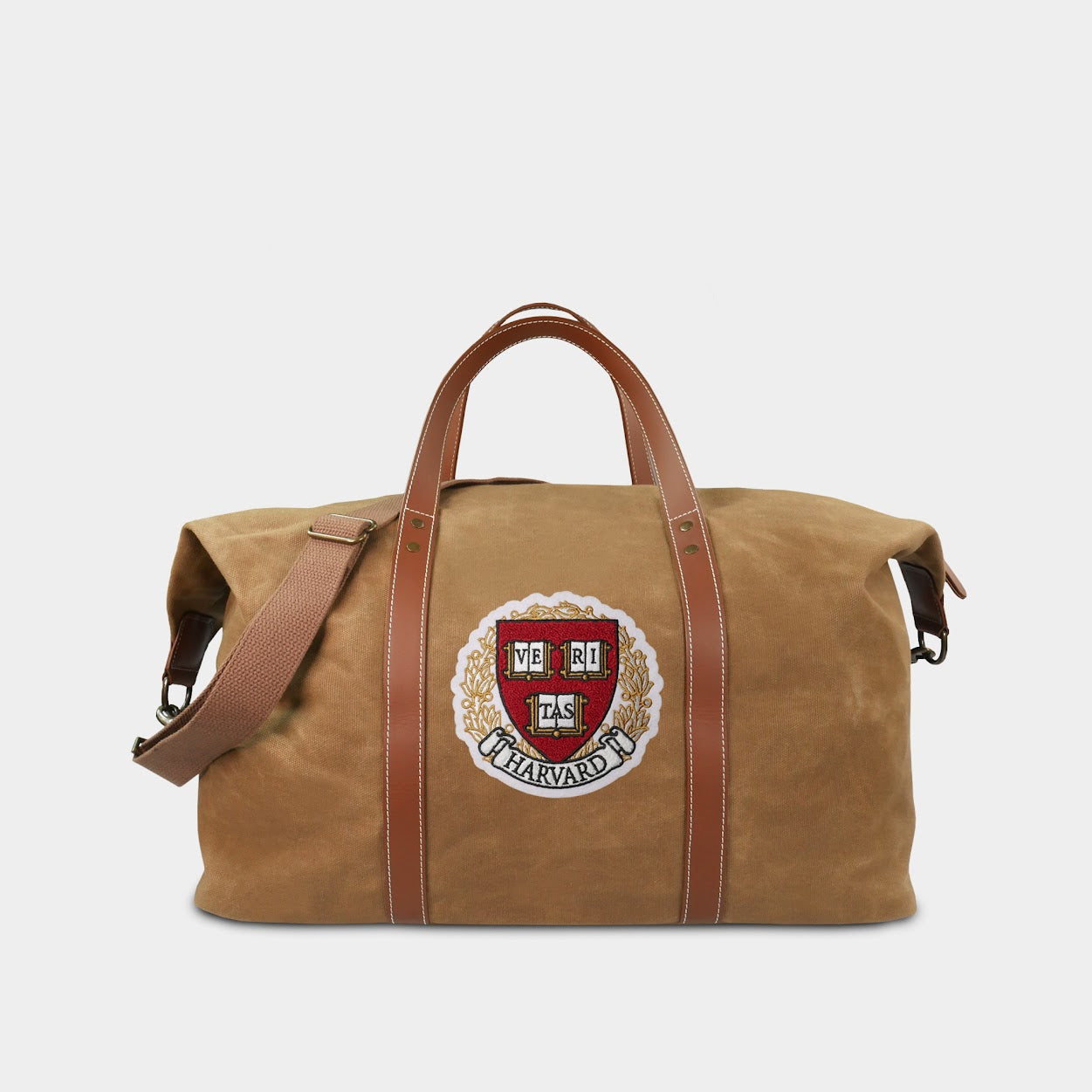 Harvard Crimson "Veritas" Waxed Canvas Field Bag