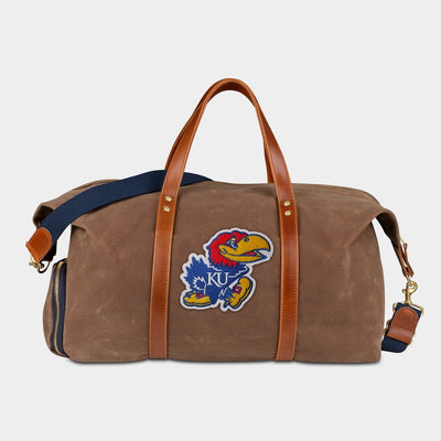 Kansas Jayhawks Waxed Canvas Field Bag