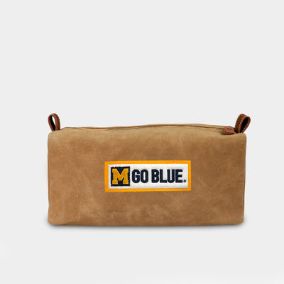 Michigan Wolverines Vault "Go Blue" Waxed Canvas Dopp Kit