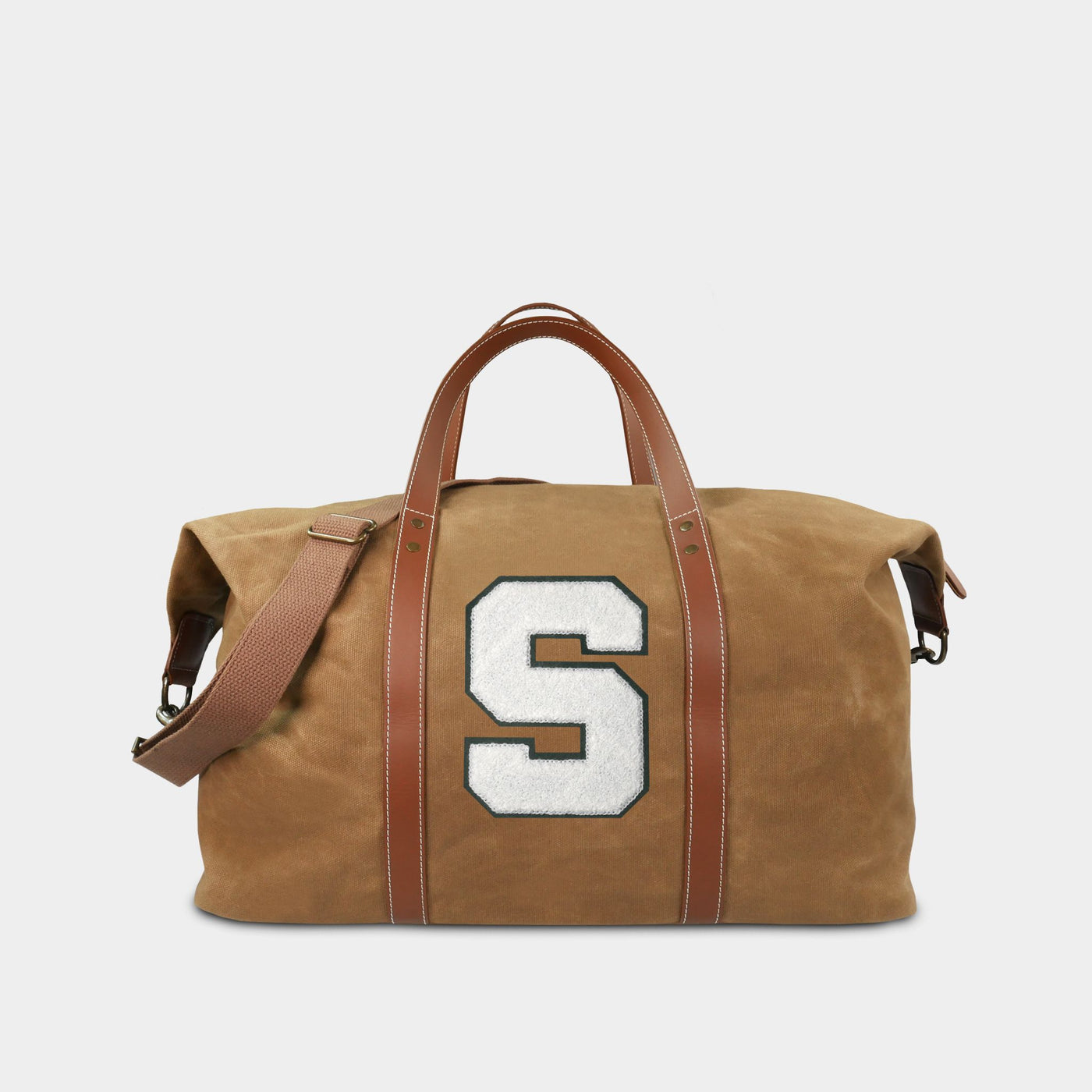 Michigan State Spartans "S" Waxed Canvas Field Bag