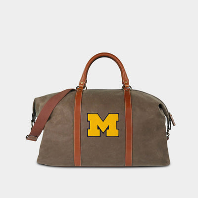 Michigan Wolverines "M" Pro Waxed Canvas Weekender