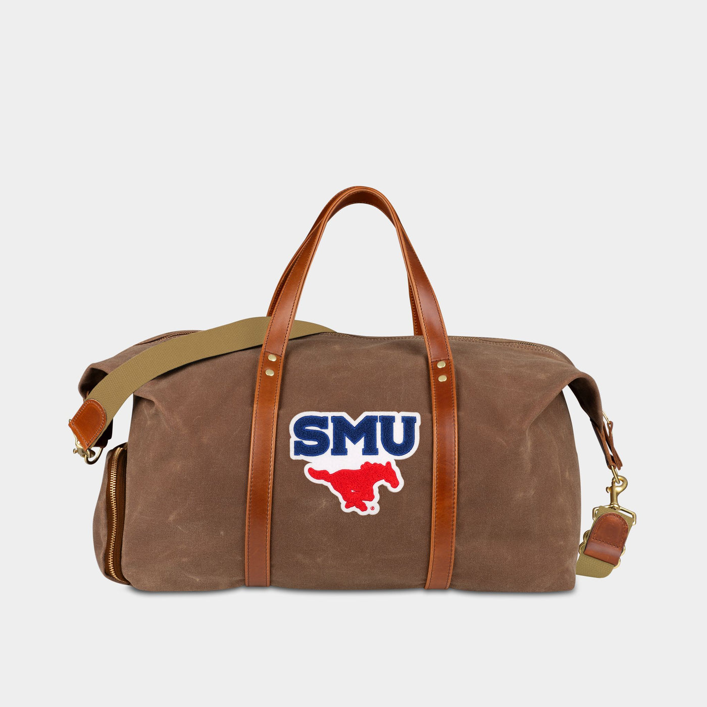 SMU Mustangs Waxed Canvas Field Bag